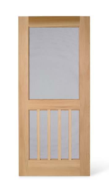 Decorative Cedar Screen Door Exterior View